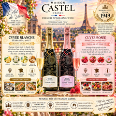 Vang Nổ Hồng Maison Castel Cuvee Blanche Sparkling Rose Brut (Limited Edition) - Pháp - Pinot Noir - 12% - 750ml