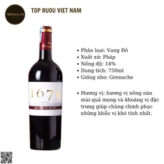 Rượu Vang Đỏ 1679 Bordeaux Rouge  - Pháp - Merlot, Cabernet Sauvignon - 14% - 750ml