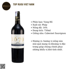 Rượu Vang Đỏ 1679 Corbieres - Pháp - Cabernet Sauvignon - 14% - 750ml