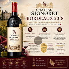 Rượu Vang Đỏ Chateau Signoret Bordeaux 2018 - Pháp - 13% - 750ml