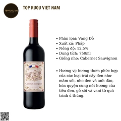 Rượu Vang Đỏ Claire De Jour - Pháp -  Cabernet Sauvignon - 12,5% - 750ml