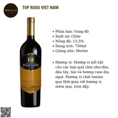 Rượu Vang Đỏ Julio Lopez - Chile - Merlot - 13,5% - 750ml