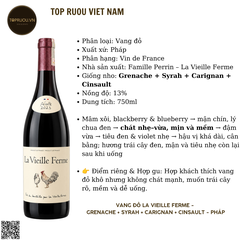 Rượu Vang Đỏ La Vieille Ferme - Pháp - Blend - 13% - 750ml