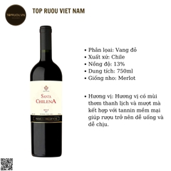 Rượu Vang Đỏ Santa Chilena - Merlot - 750ml - 13% - Chile