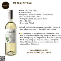 Rượu Vang Trắng Aromo Sauvignon Blanc - Chile - Sauvignon Blanc - 13% - 750ml