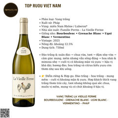 Rượu Vang Trắng La Vieille Ferme - Pháp - Blend - 12,5% - 750ml