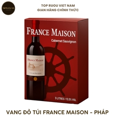 Rượu Vang Đỏ Túi France Maison - Pháp - Cabernet Sauvignon - 13.5% - 3000ml