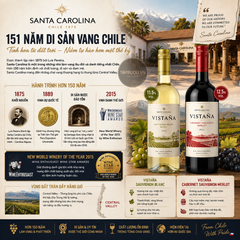 Rượu Vang Trắng Santa Carolina Vistana - Chile - Sauvignon Blanc - 11,5% - 750ml