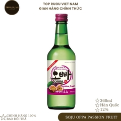 Soju Oppa Passion Fruit (Chanh Dây) - 360ml - 12% - Hàn Quốc