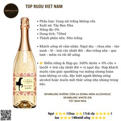 Vang Nổ Không Cồn La Doma White Sparkling 750ml - 0% - Tây Ban Nha