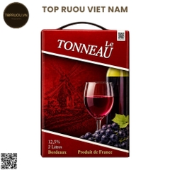 Rượu Vang Túi Đỏ Bordeaux Le Tonneau - 2000ml - 12,5% - Pháp
