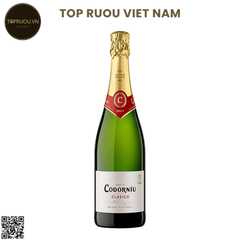 Vang Nổ Codorniu Clasico Sparkling Brut Nature DO Cava - Tây Ban Nha - Blend - 11,5% - 750ml