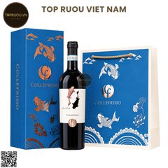 Hộp Quà Rượu Vang Đỏ Collefrisio In & Out (Cá Chép Vàng) (Kèm Túi Hãng) - Ý - Montepulciano - 14% - 750ml