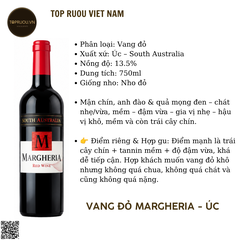 Vang Đỏ Margheria - Úc - Blended - 13,8% - 750ml