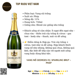 Vang Nổ Georges XV Vin Mousseux White - Pháp - Blended - 11% - 750ml