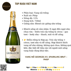Vang Nổ Georges XV Vin Mousseux White - Pháp - Blended - 11% - 750ml