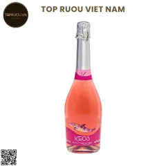 Vang Nổ Keos Pink Moscato Sparkling Wine - 750ml - 5,5% - Tây Ban Nha (NGỌT)