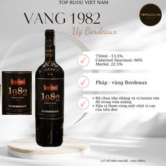 Vang đỏ 1982 UG Bordeaux Cabernet Sauvinon - 750ml - 13,5% - Pháp