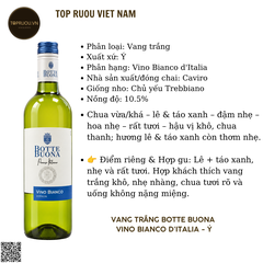 Vang Trắng Botte Buona, Vino Bianco  - Ý - Trebbiano - 10.5% - 750ml