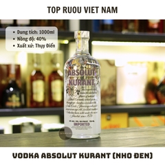 Vodka Absolut Kurant (Nho) - 1000ml - 40% - Thụy Điển