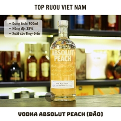 Vodka Absolut Apeach (Đào) - 700ml - 38% - Thụy Điển