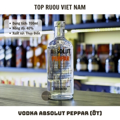 Vodka Absolut Peppar (Ớt) - 700ml - 40% - Thụy Điển