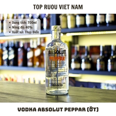 Vodka Absolut Peppar (Ớt) - 700ml - 40% - Thụy Điển
