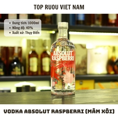 Vodka Absolut Raspberri (Mâm Xôi) - 1000ml - 38% - Thụy Điển