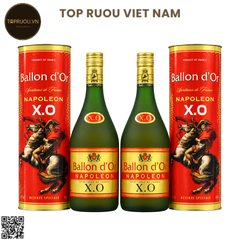 Combo 2 Chai Brandy XO Ballon D'or (Dạng Chai) - 700ml - 40% - Pháp