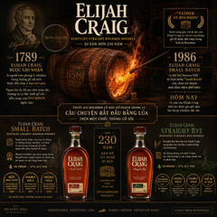 Whisky Elijah Craig RYE Kentucky Straight Bourbon - 700ml - 47% - Mỹ