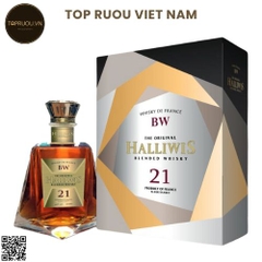Whisky Halliwis BW 21 (Kèm Túi Giấy Hãng) - 700ml - 40% - Pháp