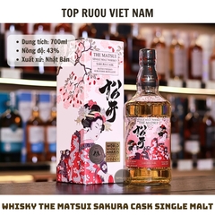 Whisky The Matsui Sakura Cask Single Malt - 700ml - 43% - Nhật Bản