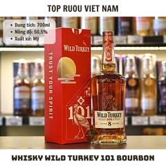 Whisky Wild Turkey 101 Kentucky Straight Bourbon Aged 8 Years - 700ml - 50.5% - Mỹ