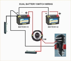 [ĐÔI] Công tắc ngắt mạch đôi , 3 Cọc  Tiếp Điểm, Cho 2 Ắc Quy MT311-1-2