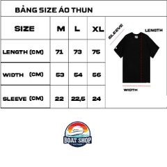 Áo Thun Tee Boat Shop Local Brand, Size L, 100% Cotton, Màu Xanh