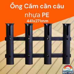 Ống Cắm Cần Câu 4 Ống Màu Đen, Chất Liệu Nhựa PE, Kích Thước 441x271mm, Mã S30554-5-B