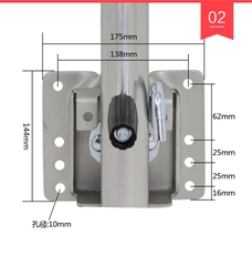 Chân Kéo Trailer 2 Bánh, Bánh Xe Kéo Trailer Tải Trọng 1500lbs ~ 675kg