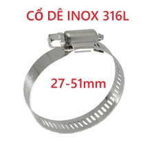 Cổ Dê Inox 316, Kích Thước D: 27-51mm, W: 12.7mm T: 0.6mm