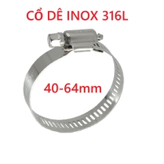 Cổ Dê Inox 316, Kích Thước  D: 40-64mm W: 12.7mm T: 0.6mm