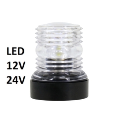 Đèn Cột Tròn Trắng 360 Đèn Tín Hiệu Neo LED 12/24V, Chiều Dài 72mm, Cho Tàu Cano, Mã S40445, Đèn Hành Trình 360 Độ