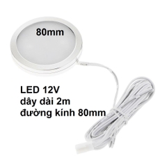 80mm Đèn Ốp Trần mini 12V Sáng Vàng, Loại nhỏ, đk 80mm, dày 8.2mm