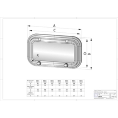 Cửa Sổ Nhôm Vetus, Kích Thước Ngoài 451x274mm, Trong 427x250 mm, Mã PZ671 - Hà Lan