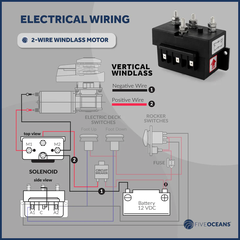 Rơ Le Tời Điện Five Oceans 12V , 500-1000W, Mã 90503