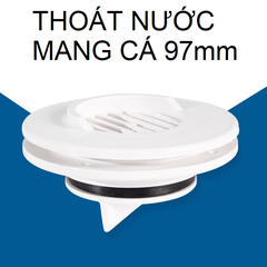 Lỗ Thoát Nước , Dạng Mang Cá, Phi Ngoài 97mm, Trong 57mm, Có Lưới,