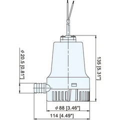 Bơm Nước Lườn Không Tự Động TMC TMC-03302, Lưu Lượng 600GPH - T02 Series