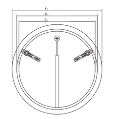 Cửa Chớp, Cửa Sổ Trời Tàu Thuyền, Hình Tròn Đường Kính 525mm, mã BR-D525