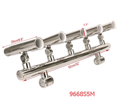 Bộ Ống Cắm Cần Câu INOX 316L, Mài Bóng, Gồm 5 Ống phi 38mm