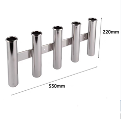 6 Ống Cắm Cần Câu Inox 316, Loại 6 Ống, Đường Kính 50mm, Dài 665mm, Mã S30556-4