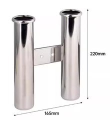 2 Ống Cắm Cần Câu Inox 316, Loại 2 Ống, Đường Kính 50mm, Dài 665mm, Mã S30556-0