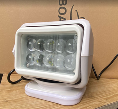 Đèn Pha LED 12V 50W, Điều Khiển Remote Không Dây Từ Xa, Màu Trắng, Dùng Cho Tàu Cano
